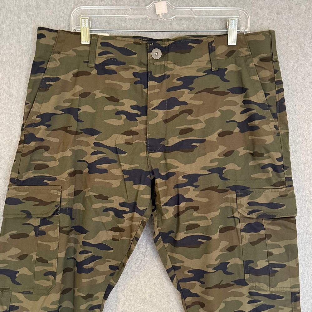 NEW Lee Motion Stretch Cargo Pants Mens 38x32 Green Frontier Camo Straight Leg - Picture 2 of 11